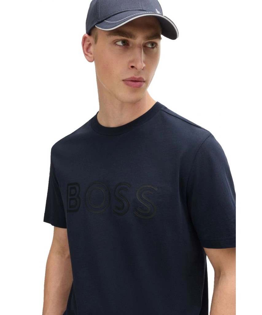 Hugo Boss Mens Tee 1 T Shirt Dark Blue - Size Medium